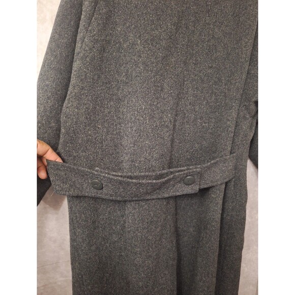 Vintage Braetan Wool Blend Long Coat Womens Sz 11/12 Gray One Button Made In USA - Picture 14 of 16